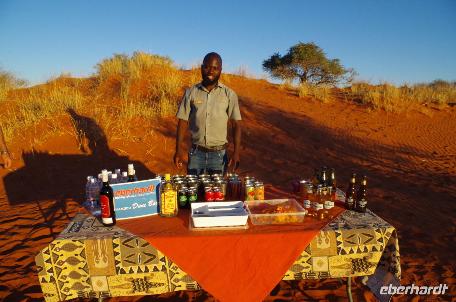 Namibia - Sundowner-Bar in der Kalahari