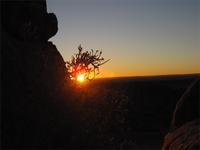 Sonnenuntergang auf dem Hausberg der Canon Lodge