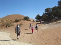 Aufstieg auf Big Mama in den Dünen von Sossusvlei