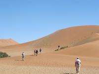 Aufstieg auf Big Mama in den Dünen von Sossusvlei