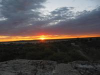 Etoscha-Park - Sonnenuntergang auf dem Turm im Okaukuejo Camp