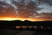 Sonnenuntergang beim Abendessen