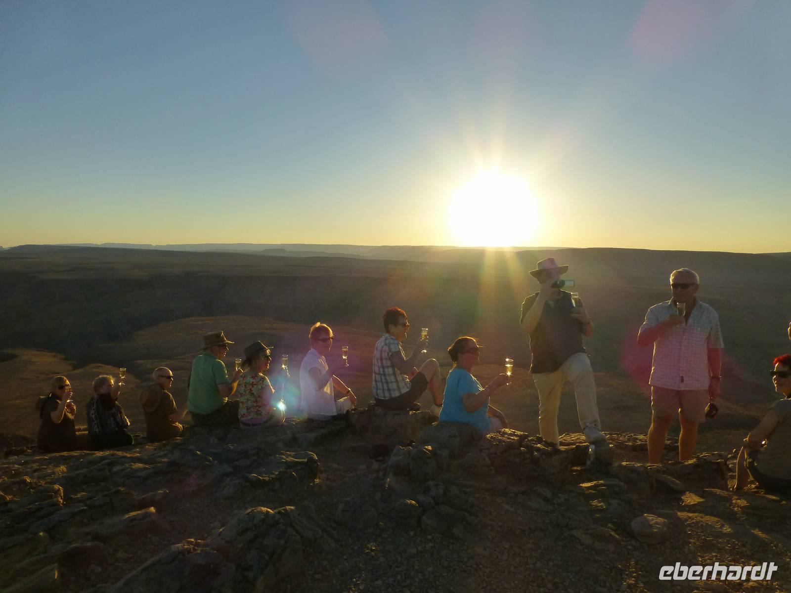 Sundowner am Fish River Canyon