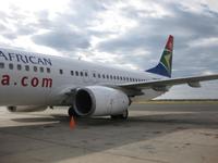 Wir fliegen Über Johannesburg wieder nach Hause