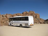 Unser Bus parkt vor dem 