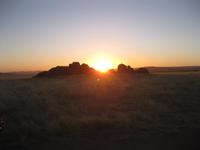 Sonnenuntergang in der Namib