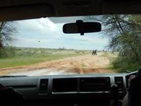 auf sandigen Pisten in Namibia