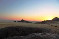 Sonnenuntergang in der Namib
