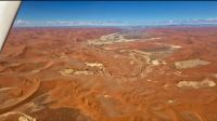 Das rote Sandmeer aus der Luft
