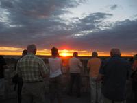 Etoscha-Park - Sonnenuntergang auf dem Turm im Okaukuejo Camp