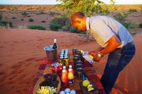 Kalahari Anib Lodge - mobile Bar in der Kalahari