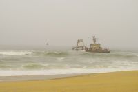 Schiffswrack Zaila im stürmischen Atlantik