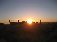Sonnenuntergang in der Namib