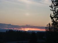 Sonnenuntergang in Egilstadir