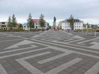 Island, Reykjavik,Platz vor der  Hallgrimskirja
