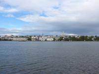 Island, Reykjavik, Blick über dem Tjörnin