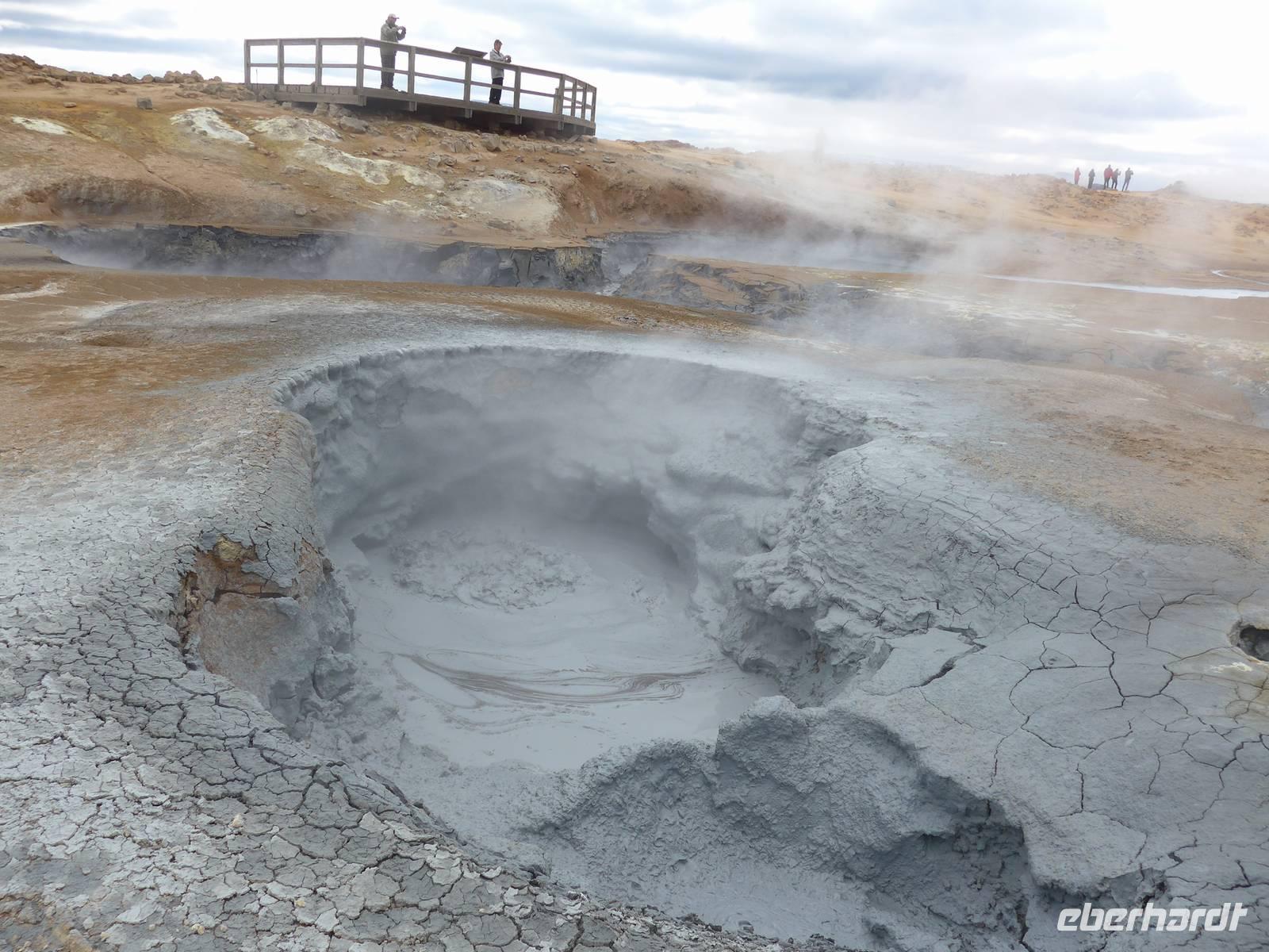 Island, Schlammtöpfe im Hochtemperaturgebiet Namaskard