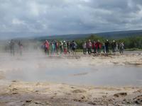 0100 Island -  Ausflug Goldener Kreis - Geysirgebiet -Strokkur