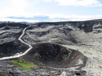 317 Island - Fahrt nach Akureyri - Aufstieg zum Krater Grabrok