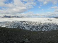 785 Island - Fahrt  zum Gletscher Vatnajökull - Blick auf die Gletscherzunge