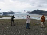 953 Island - Blick zum Gletscher Breidamerkurjökull und Lagune Fjällsarlon
