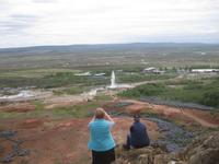 Bester Ausblick auf den Geysir