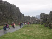 Spaziergang durch die Allmännerschlucht im Nationalpark Thingvellir