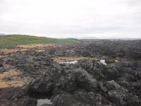 Vulkangestein am Strand