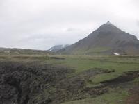 Blick zum Snaefellsjökull - leider in den Wolken