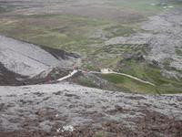 Abstieg vom Krater Grabrok