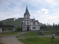 Die Holzkirche in Husavik