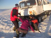 Kleiner Sturz auf dem Gletscher