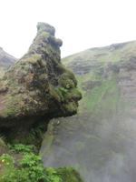 Die Trollnase am Skogafoss