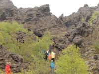 Spaziergang durch das Lavalabyrinth