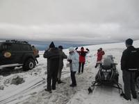 Boxenstopp auf dem Gletscher
