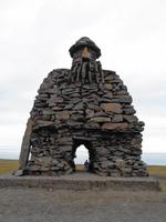 Island - Halbinsel Snæfellsnes - Arnarstapi, Statue von Bárður Snæfellsás