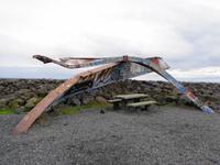 Island - durch Vulkanausbruch zerstörte Brücke im Skeiðarársandur