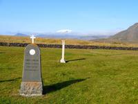 Island - Halbinsel Snæfellsnes - Blick von Búðir auf den Gletscherberg Snæfellsjökull 