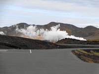 Island - Blick vom Naturbad Jarðböðin