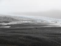 Island - Skaftafellsjökull, Gletscherzunge des Vatnajökull (bei Regen)