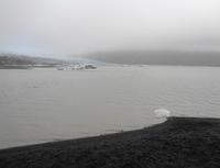 Island - Skaftafellsjökull, Gletscherzunge des Vatnajökull (bei Regen)
