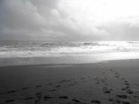 Island - Südküste - schwarzer Sandstrand Reynisfjara