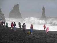 Island - Südküste - schwarzer Sandstrand Reynisfjara