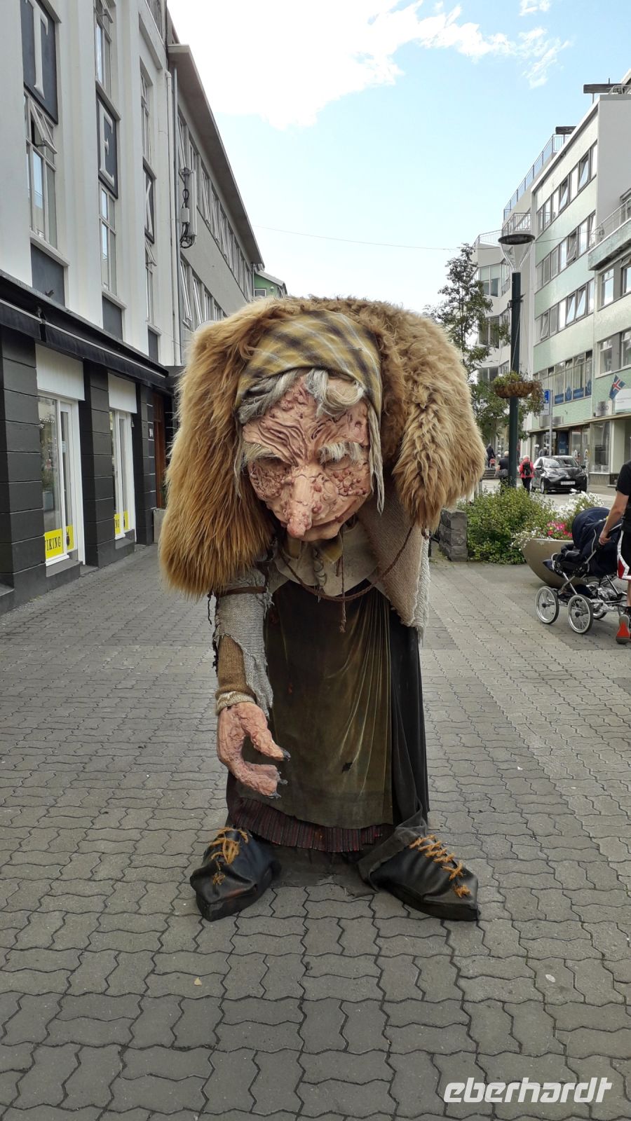 Die Trollfrau Gryla in Akureyri