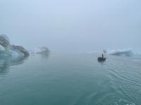 Fahrt mit einem Amphibienfahrzeug in der Gletscher Lagune