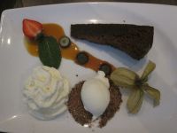 Dessert unseres ersten Abendessens in Reykjavik