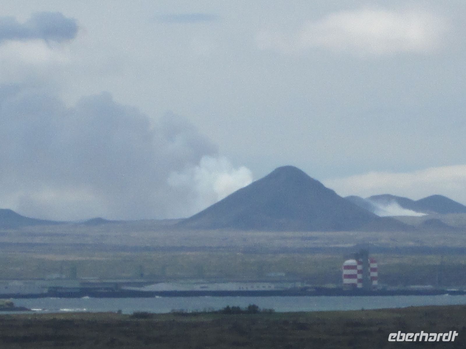 Reykjavik: Blick vom Perlan auf den aktiven Vulkan