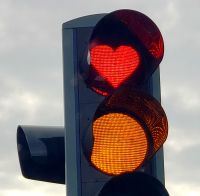 Island Rundreise:  Akureyri. Die Herzchen Ampeln!