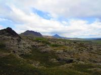 Blick vom Krater Grábrók