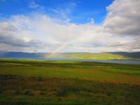 Ein Regenbogen in der Nähe von Akureyri